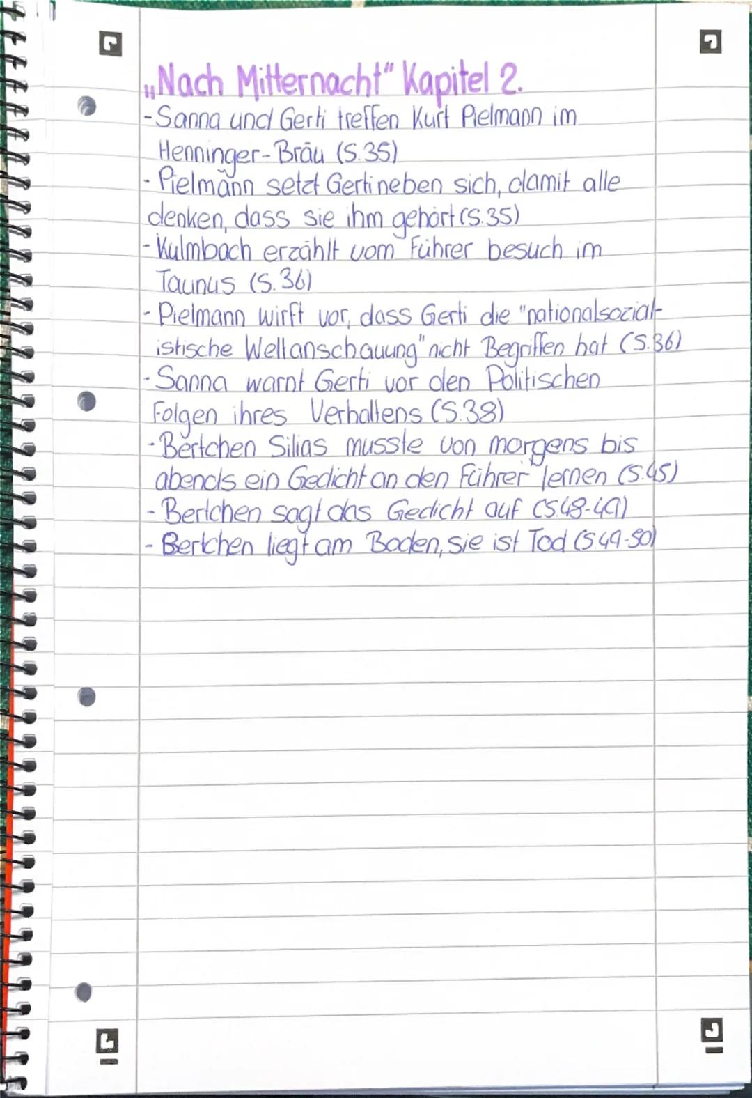 •
"Nach Mitternacht" Kapitel 2.
-Sanna und Gerti treffen Kurt Pielmann im
 Henninger-Brau (S.35)
-Pielmann setzt Gertineben sich, clamit all