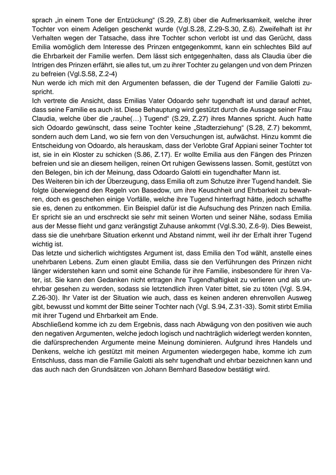 Basedow: Keuschheit und Ehrbarkeit
1. Fassen Sie die zentralen Aussagen des Textes "Keuschheit und Ehrbarkeit" zusam-
men und erläutern Sie 