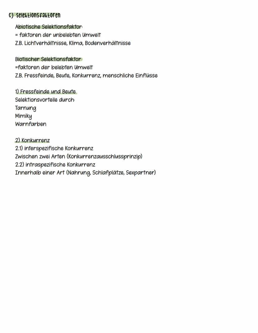 1/21 Inshelt lamarck und darwin
bio klausur
darwin
- Passive Anpassung durch Selektion
- alle Arten haben mehr Nachkommen als für
die Erhalt