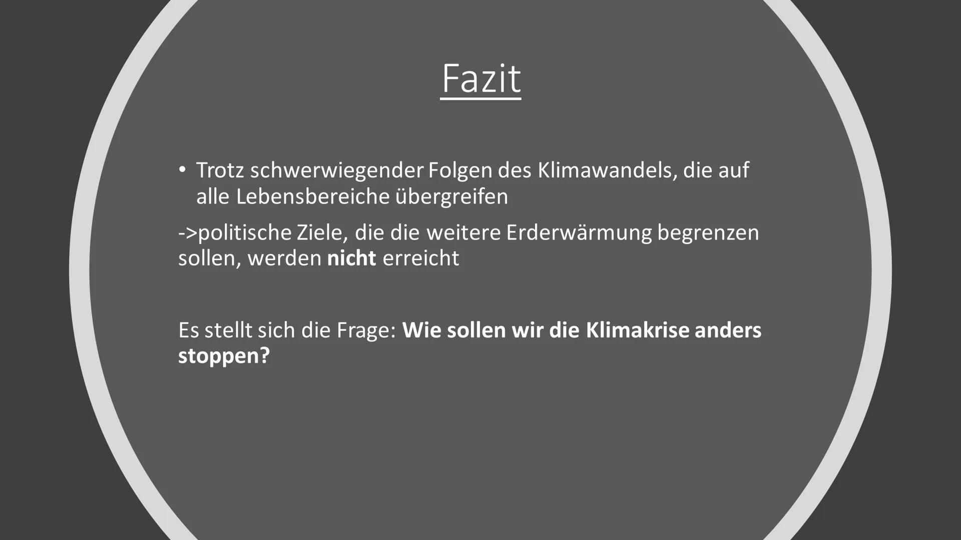 Ursachen und Folgen des
Klimawandels
Sozialkunde GK 13 Inhalt
Einstieg
Ursachen (anthropogene Einflüsse)
Folgen
Politische Reaktionen (Paris