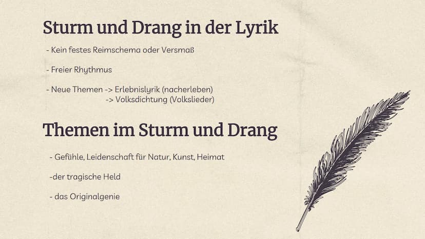 Sturm und
Drang
1770-1785 Literarischer Hintergrund
-Literarische Jugendbewegung
-Gegenbewegung zur Epoche der Aufklärung
-Aufklärung: gab W