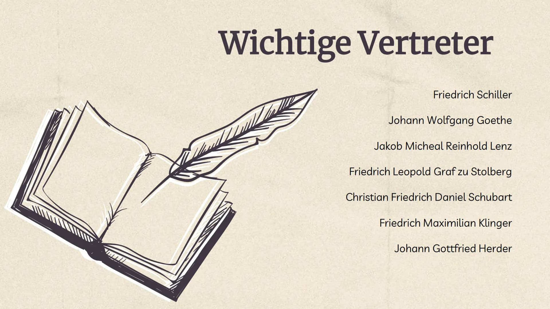 Sturm und
Drang
1770-1785 Literarischer Hintergrund
-Literarische Jugendbewegung
-Gegenbewegung zur Epoche der Aufklärung
-Aufklärung: gab W
