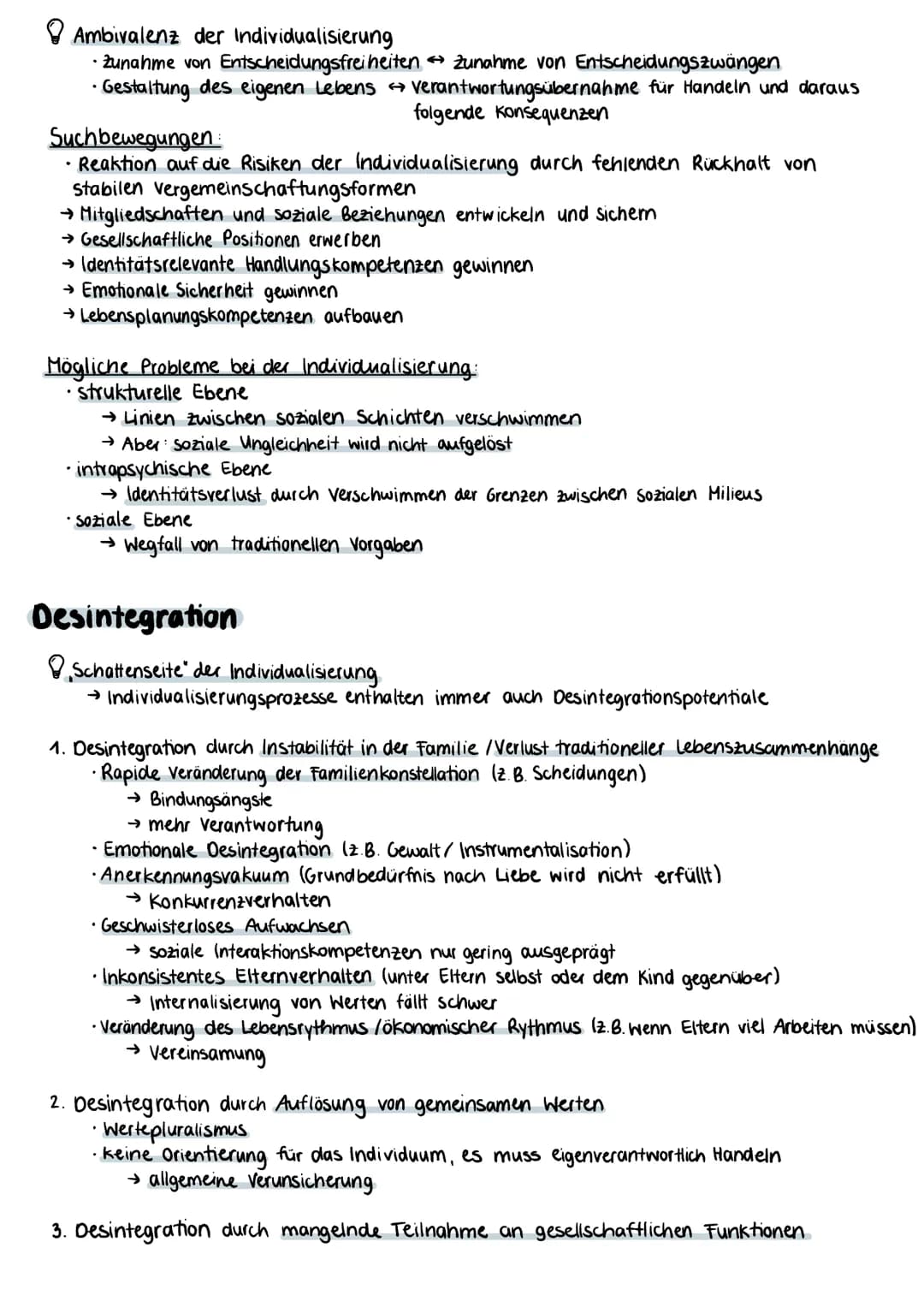 Sozialpsychologischer Desintegrationsansatz
nach Wilhelm Heitmeyer.
Grundgedanke
Individualisierung
als kennzeichen moderner gesellschaftlic