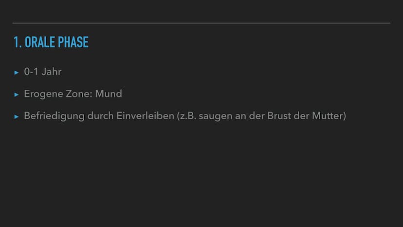 NACH SIGMUND FREUD
PSYCHOSEXUELLE ENTWICKLUNG TEXT
INHALTSVERZEICHNIS
▸ Grundannahmen
▸ Der psychische Apparat
▸ Das Phasenmodell
► Orale Ph