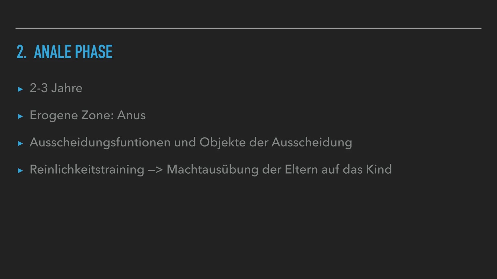 NACH SIGMUND FREUD
PSYCHOSEXUELLE ENTWICKLUNG TEXT
INHALTSVERZEICHNIS
▸ Grundannahmen
▸ Der psychische Apparat
▸ Das Phasenmodell
► Orale Ph
