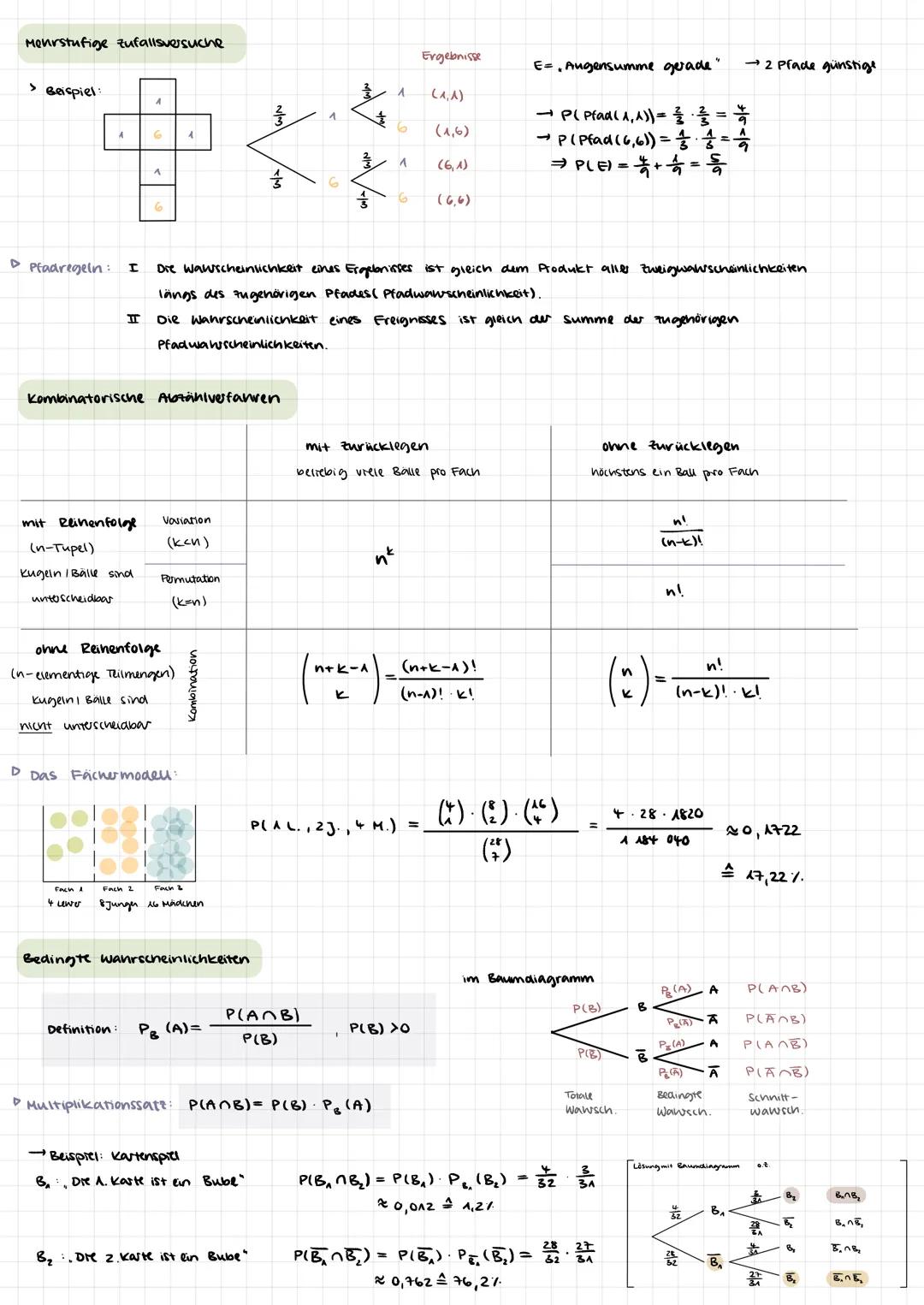 # Stochastik
→07103122

Grundbegriffe des wawscheinlichkeit

Ω = Ergebnisraum
E = Ereignis $[E \subseteq \Omega]$
PLE) = Wawscheinlickeit vo
