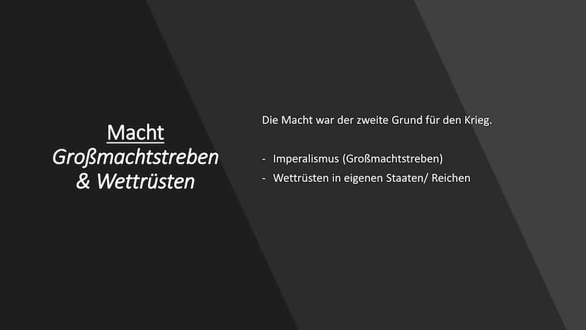 ERSTER WELTKRIEG
1914-1918
Der Weg in den 1. Weltkrieg Konflikte & Bündnisse
Konflikte/Bündnissse zu Beginn des 20 Jhr.
Macht
Inhaltsangabe
