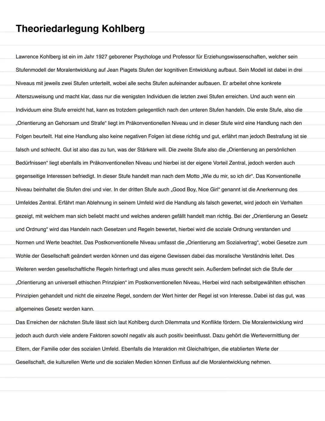 LAWRENCE KOHLBERG
Info !
Lawrence Kohlberg ist ein, im Jahr 1927
geborener Psychologe und Professor
für Erziehungswissenschaften, welcher
se