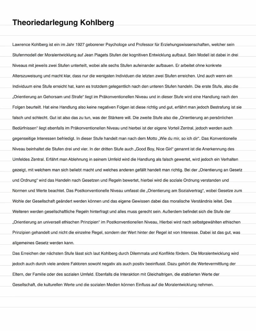 LAWRENCE KOHLBERG
Info !
Lawrence Kohlberg ist ein, im Jahr 1927
geborener Psychologe und Professor
für Erziehungswissenschaften, welcher
se