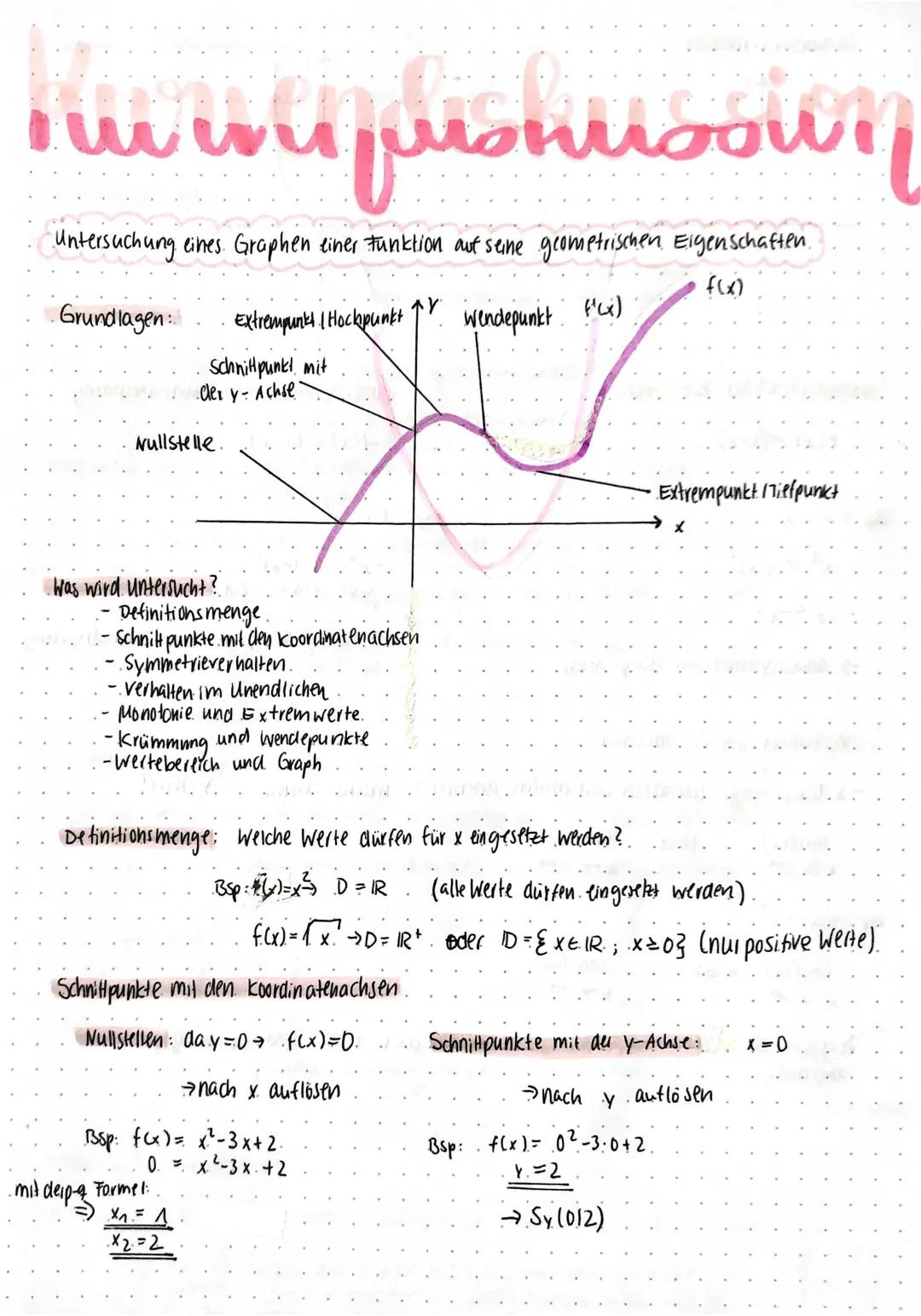Kurvendiskussion 