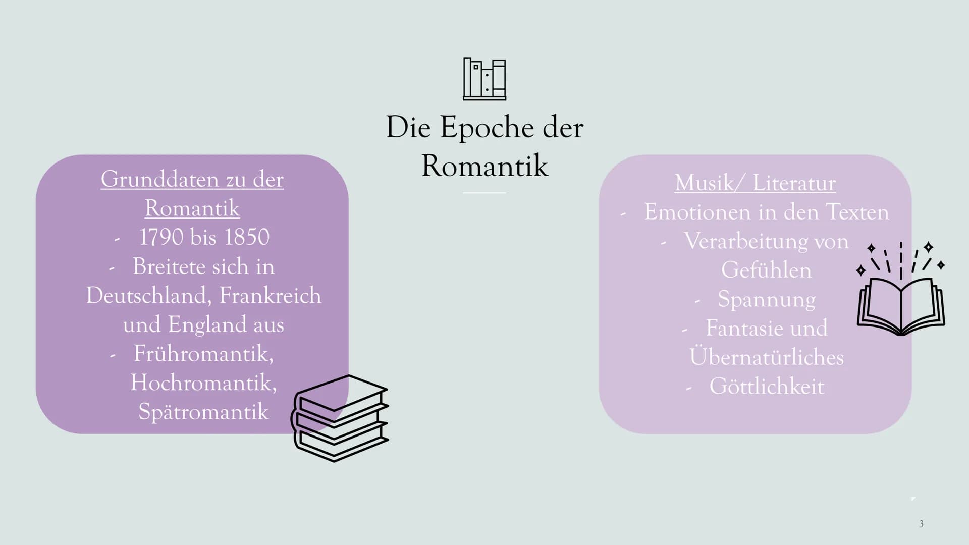 Gedichtanalyse
Deutschunterricht Gliederung
Die Epoche der
Romantik
Joseph von
Eichendorff
Gedichtanalyse
Bild- & Textquellen
2 Grunddaten z