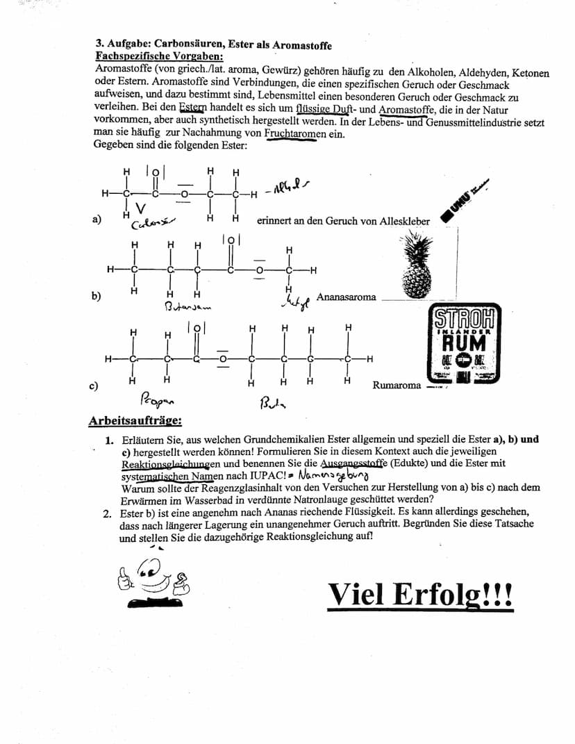 2. Halbjahr Chemie Grundkurs 2
me:
1. Aufgabe: Alkohole, Aldehyde, Alkanone, Oxidationszahlen und Redoxreaktionen
Fachspezifische Vorgaben:
