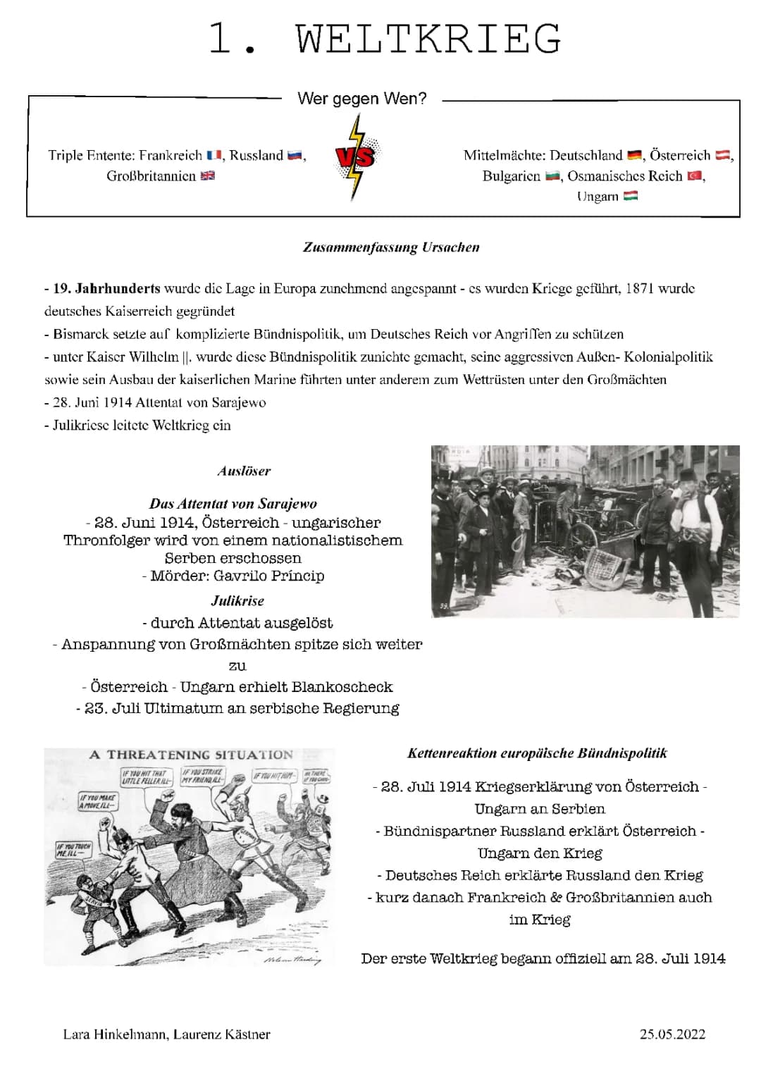 1. Weltkrieg 