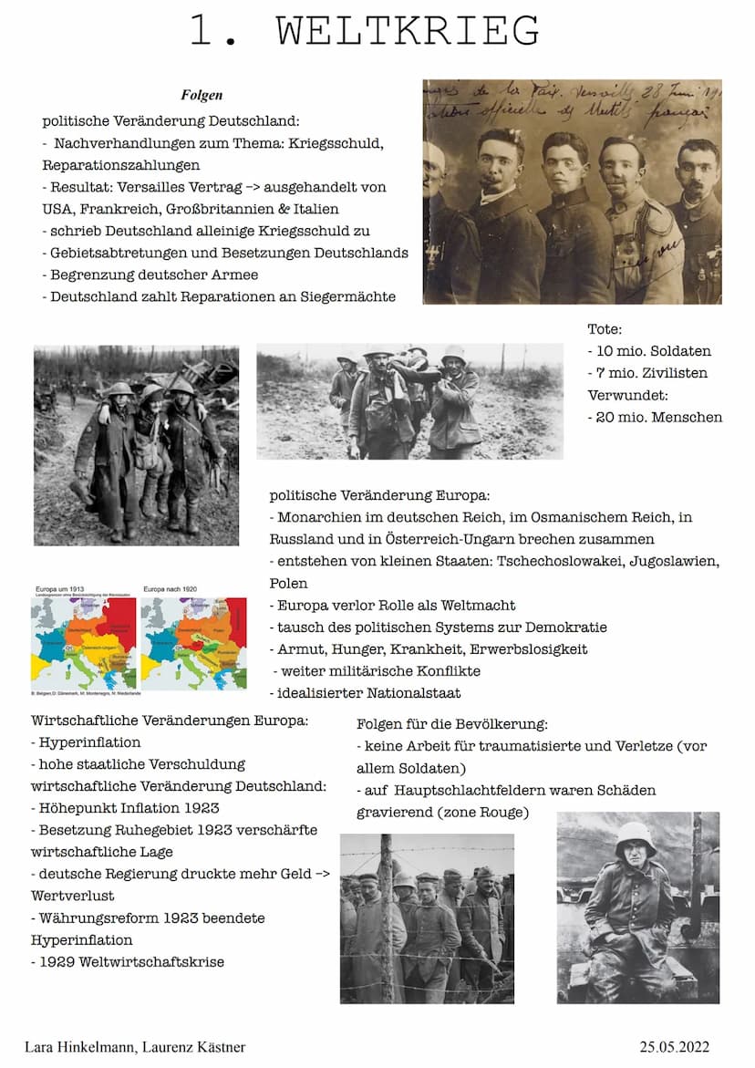 Triple Entente: Frankreich, Russland,
Großbritannien
1. WELTKRIEG
- 19. Jahrhunderts wurde die Lage in Europa zunehmend angespannt - es wurd