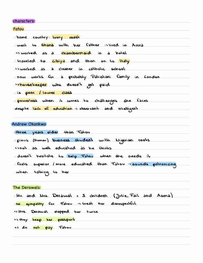 summary:
·begins with
the
"has
back
embassy of
Willesden, London
a high fence
and forth, horizontally sign
narratation switches
to protagoni