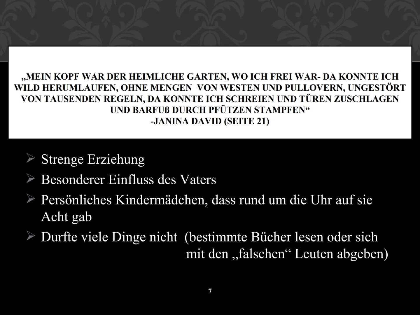 EIN STÜCK HIMMEL
- JANINA DAVID ●
●
INHALTSVERZEICHNIS
Hauptpersonen
Ihre Geschichte
Frühe Kindheit
Kriegsbeginn
Das Warschauer Ghetto und d