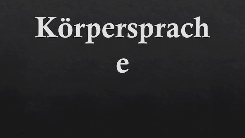   Körpersprach
e Gliederung
1. Grundlagen
1. Definition
2. Bewusste und unbewusste Körpersprache
2. Schwierigkeiten
3. Körpersprache als Wel