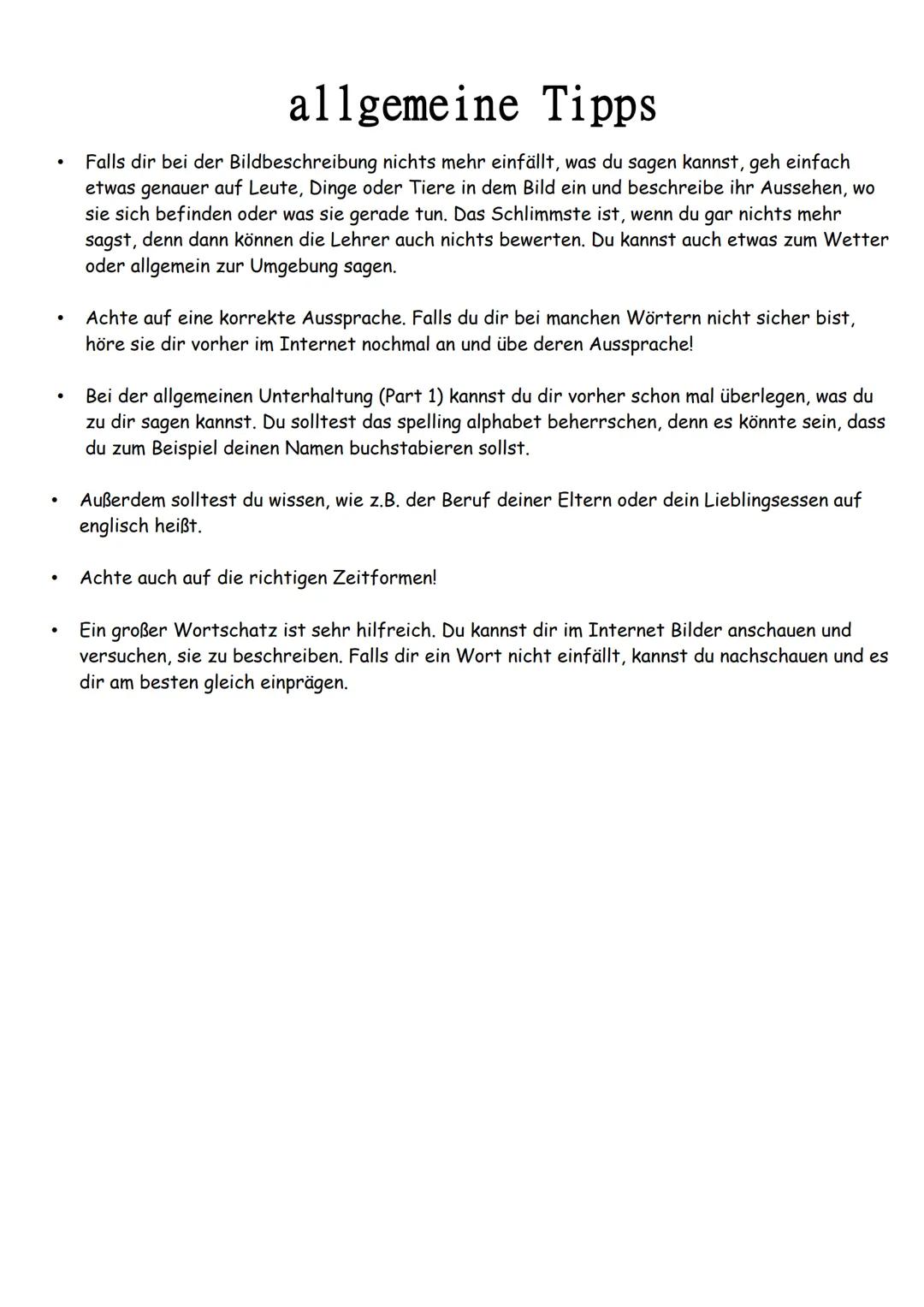 Englisch Speaking Test

Part 2 - describing a picture

- 60sek Bild beschreiben
- Zusatzfrage: 1min über eine Frage zum Thema der Bilder red