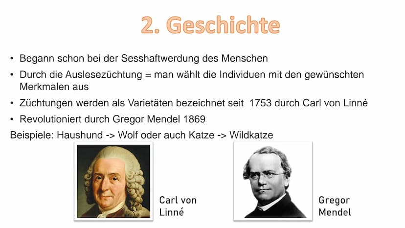 - Züchtung
Gliederung:
1. Definition
2. Geschichte
3. Arten/Methoden
3.1 Auslesezüchtung
3.2 Kombinationszüchtung
3.3 Hybridzüchtung
4. Ziel