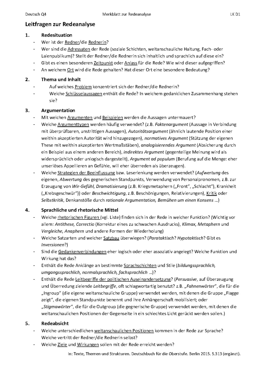 Redeanalyse 