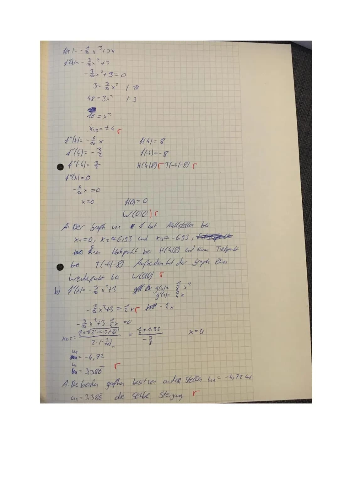 Klasse 11 (OS/SY)
Name: Joel Stepan
MATHEMATIK LEISTUNGSFACH
KLAUSUR NR. 1
Teil A ohne Hilfsmittel
Aufgabe 1
Bilde jeweils die Ableitungsfun