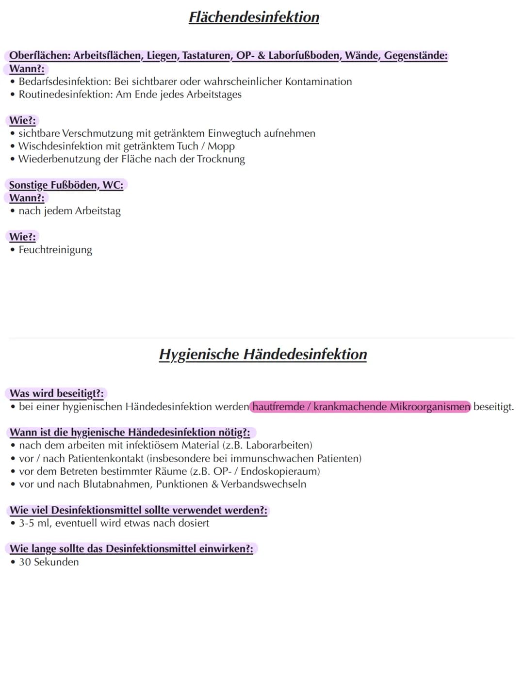 Anforderungen an die Hygiene
-> wird vom RKI vorgegeben
-> das wichtigste Dokument in einer Praxis ist der Hygieneplan
Was beschreibt der Hy