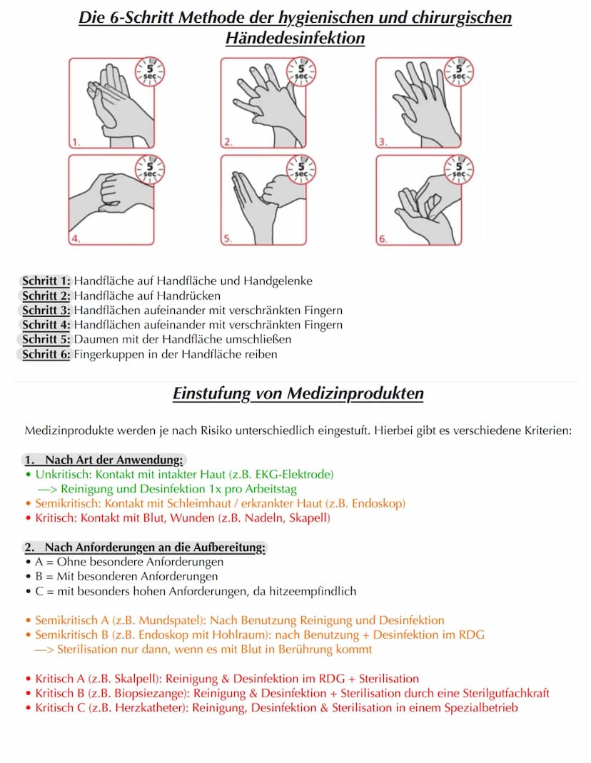 Anforderungen an die Hygiene
-> wird vom RKI vorgegeben
-> das wichtigste Dokument in einer Praxis ist der Hygieneplan
Was beschreibt der Hy