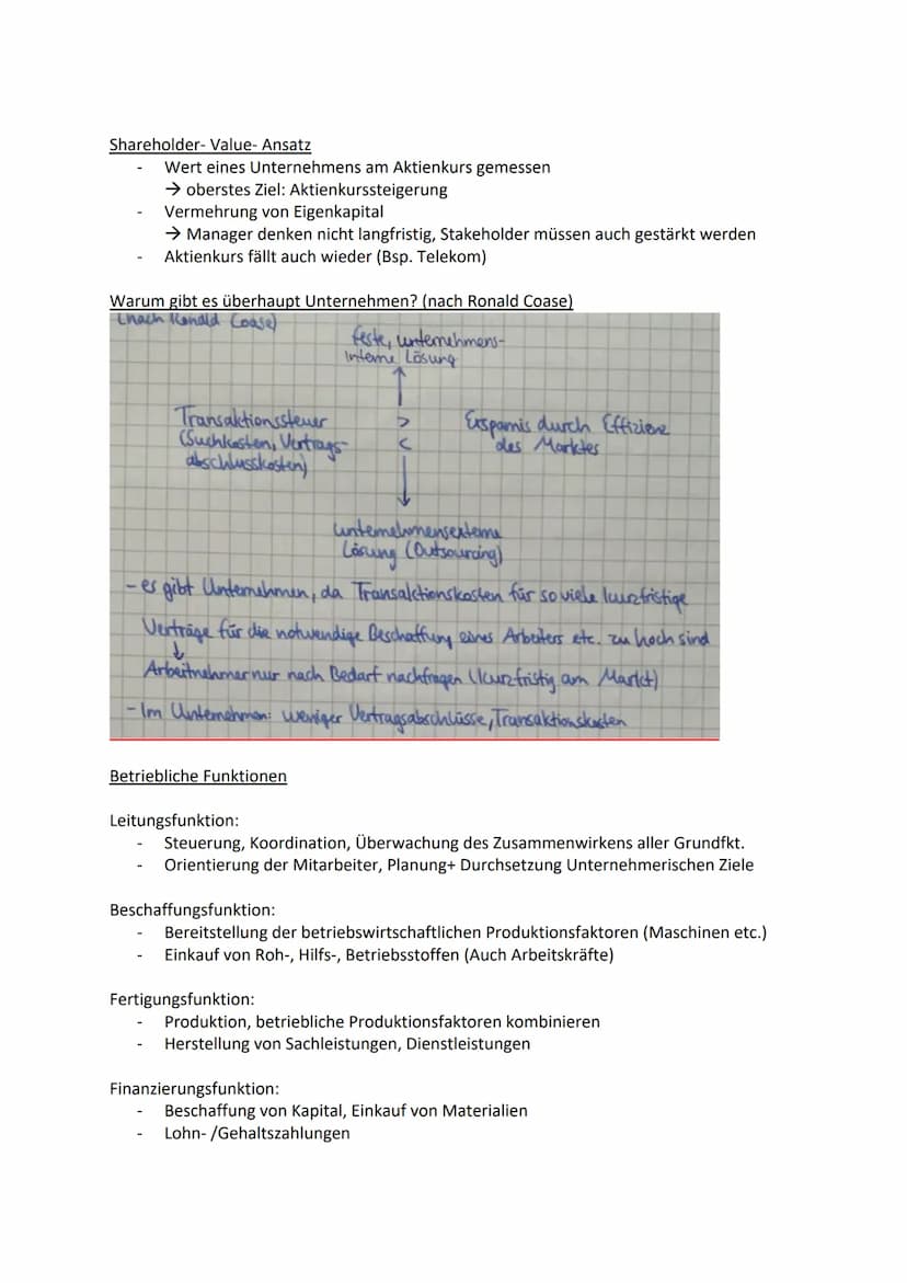 Wirtschafts KA J2 #1
Fachbegriffe:
Stakeholder
= Personen, welche in irgendeiner Weise am Unternehmen interessiert sind (z. B.
Aktionäre, Mi