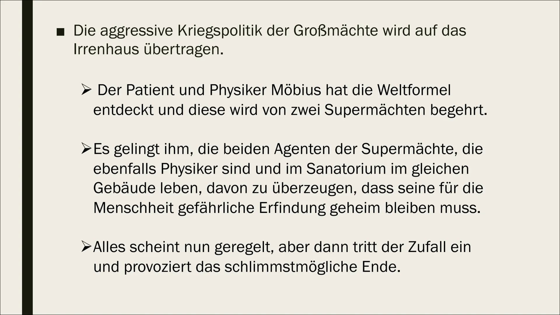 SPRACHLICHE EINORDNUNG
„DIE PHYSIKER“
– VON DÜRRENMATT
Die Sprache des Dramas
-Eine Präsentation von Alexa und Kate- Inhaltsverzeichnes
Aufb