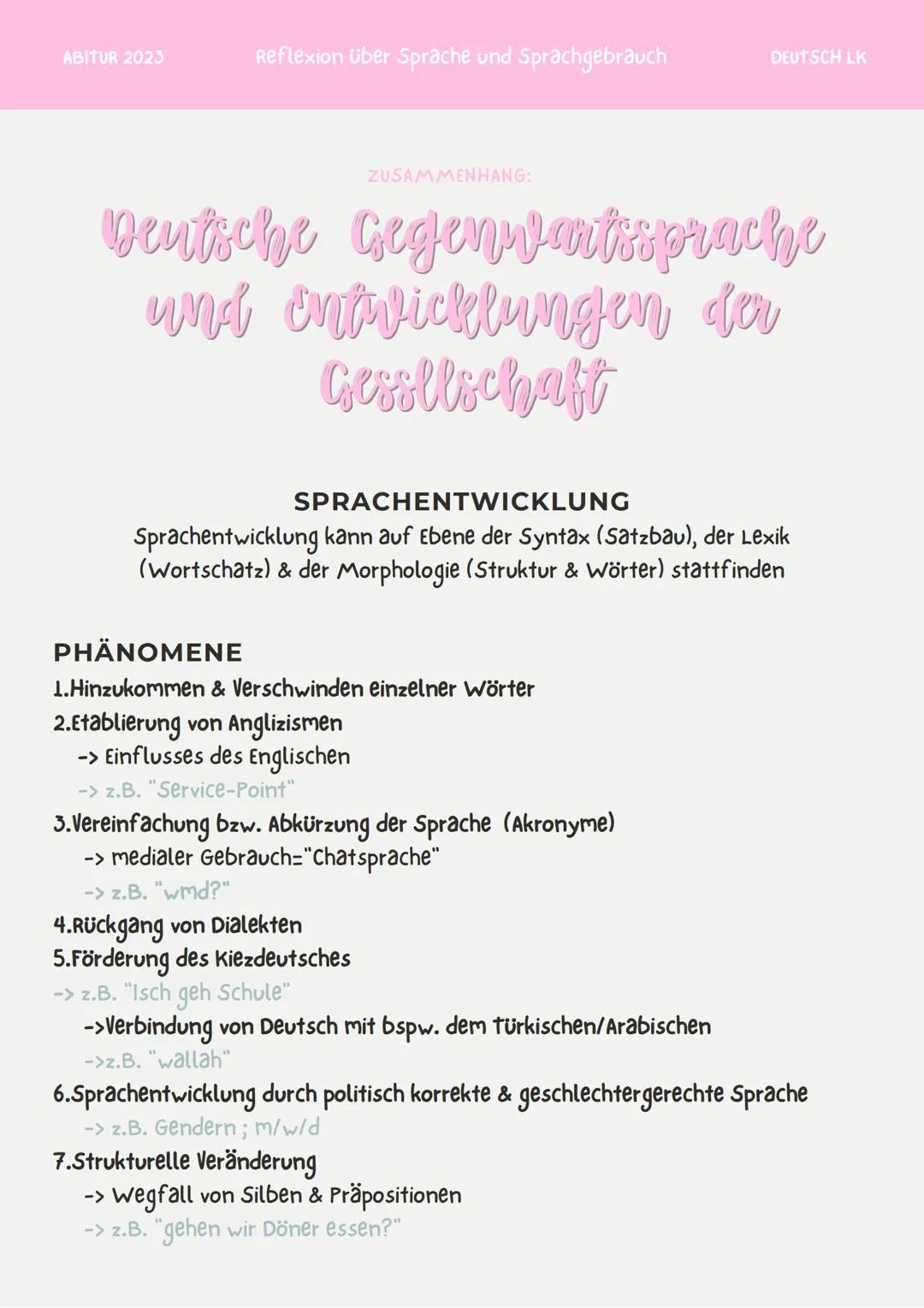 ABITUR 2023
Reflexion über Sprache und Sprachgebrauch
DEUTSCH LK

RAHMENTHEMA 6
Keflexion über sprache
und sprachgebrauch

INHALT
Verpflicht
