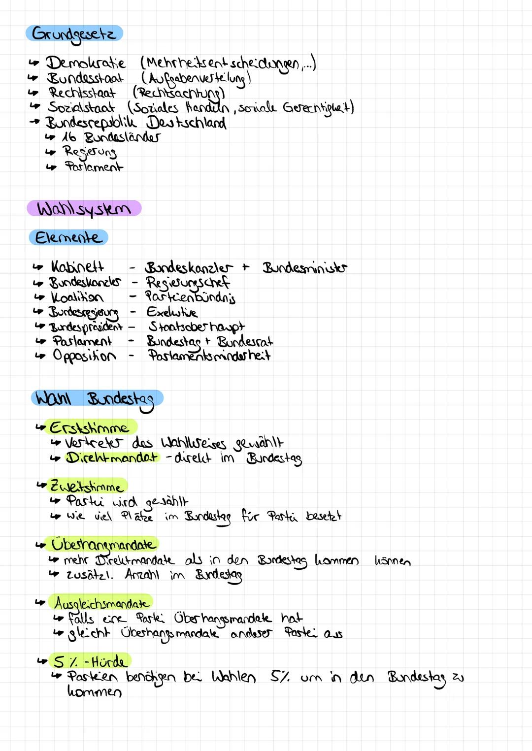 # Wahl Regierung

*   Bundespräsident
*   gewählt durch Bundestag + Lardesparlamenten

*   Kanzler/-in
*   aufgestellt wr Wahl durch Bundesp