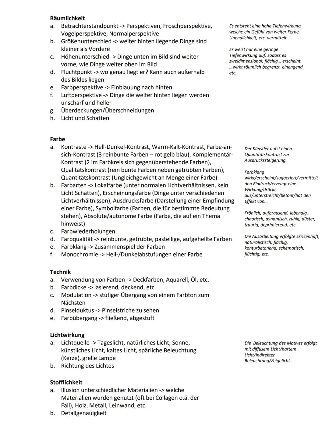 Dez. 2021
Vorbereitung
1. Erster Eindruck/Assoziationen aufschreiben
-> erster Eindruck: alle Adjektive aufschreiben, die einem einfallen zu