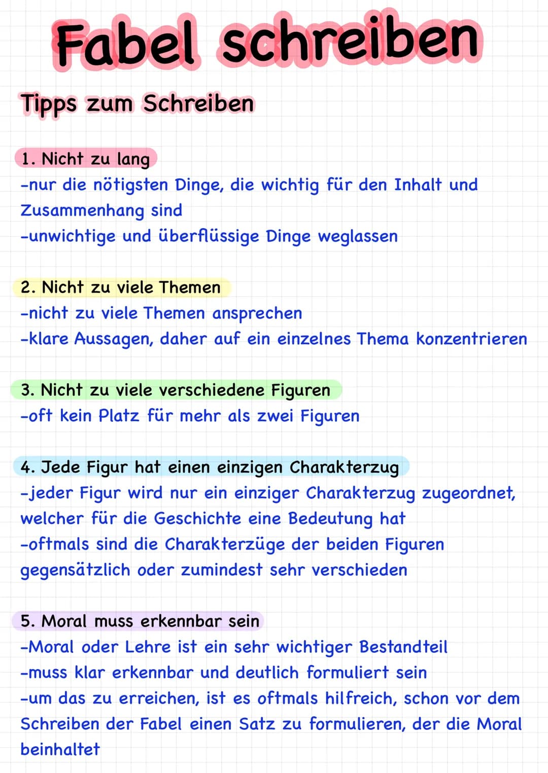 Fabel
Fabeln sind kurze, knappe Geschichten,
die eine Lehre oder Moral enthalten.
Meist spielen Tiere die zentrale Rolle
Aufbau einer Fabel
