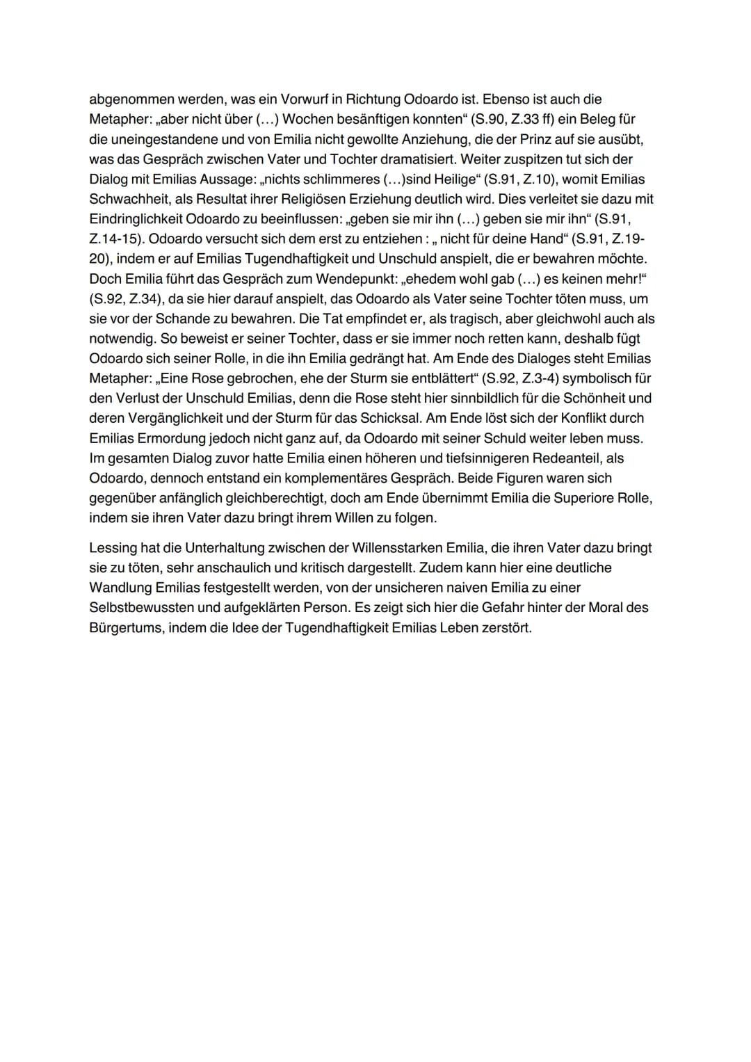 Analyse der Szene 5.7
Das Bürgerliche Trauerspiel ,,Emilia Galotti", welches von Gotthold Ephraim Lessing im Jahre
1772 veröffentlicht wurde