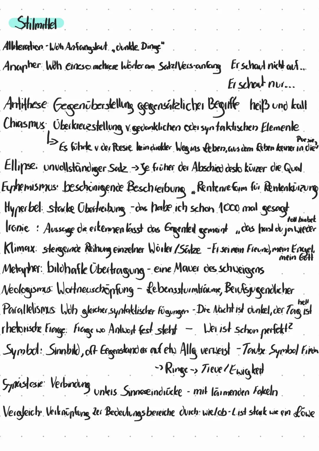 Stilmittel
Albiberation - Woh Anfangskaut., dunkle Dinge"
am
Anapher With eineso mehrere Wörter om Satz! Vers-anlang Er schaut nicht auf...

