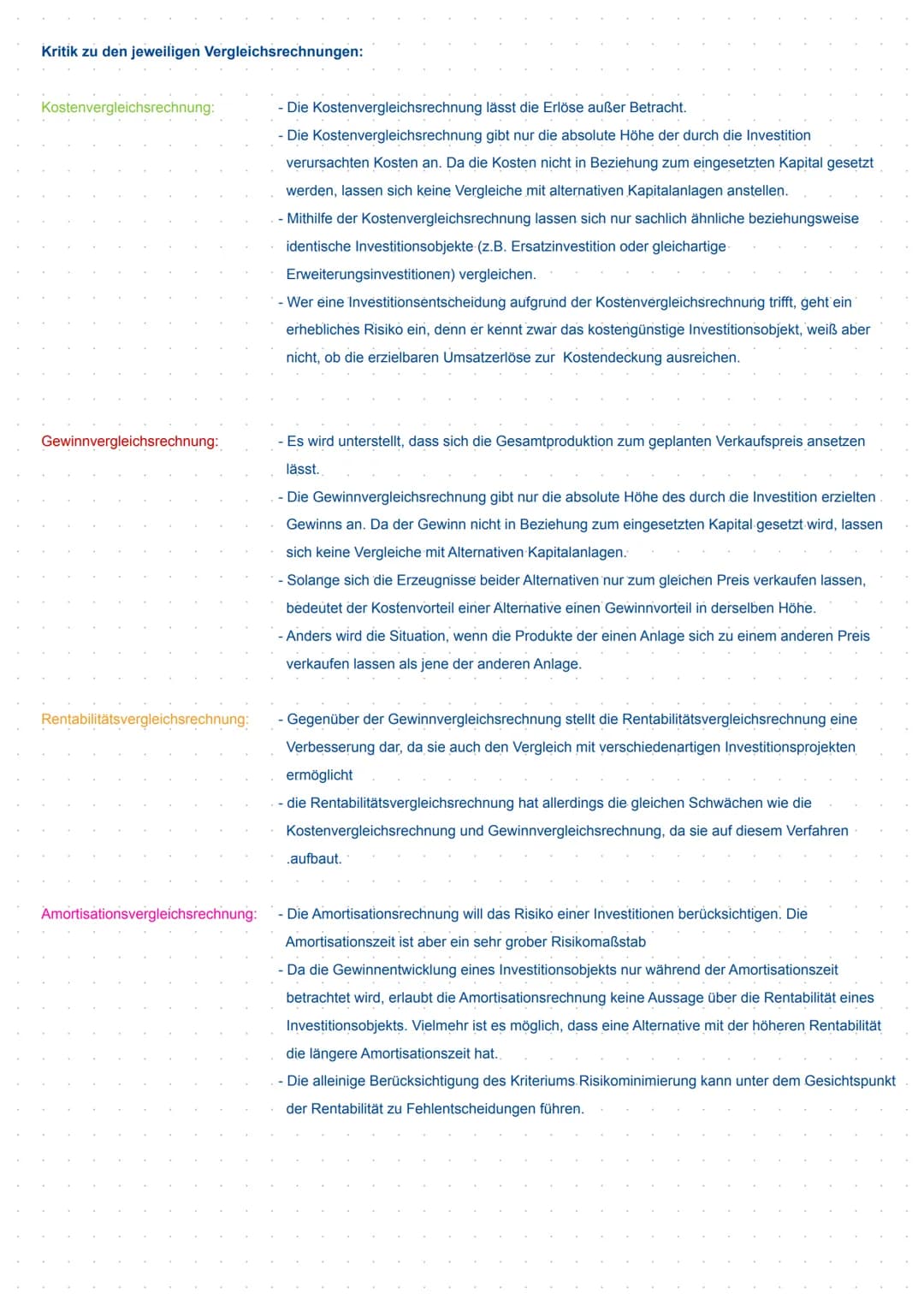 INVESTITION UND FINANZIERUNG
Was ist Investition und Finanzierung?
↳ Die Investition kann in Sach-, Geld- und immateriellem. Vermögen erfolg