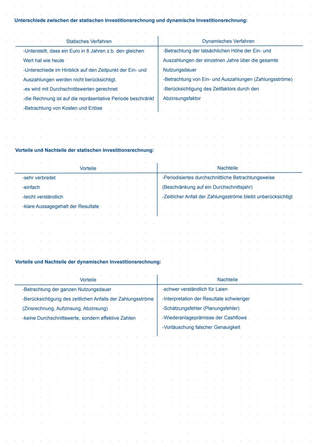 INVESTITION UND FINANZIERUNG
Was ist Investition und Finanzierung?
↳ Die Investition kann in Sach-, Geld- und immateriellem. Vermögen erfolg