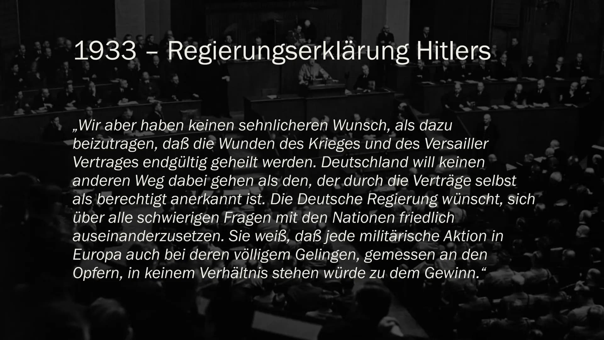 DIE NS-
AUBENPOLITIK
Eine Präsentation von AT
$ Gliederung
Ziele von Hitlers Außenpolitik
Die Ausgangssituation
Zweigleisige Außenpolitik 19