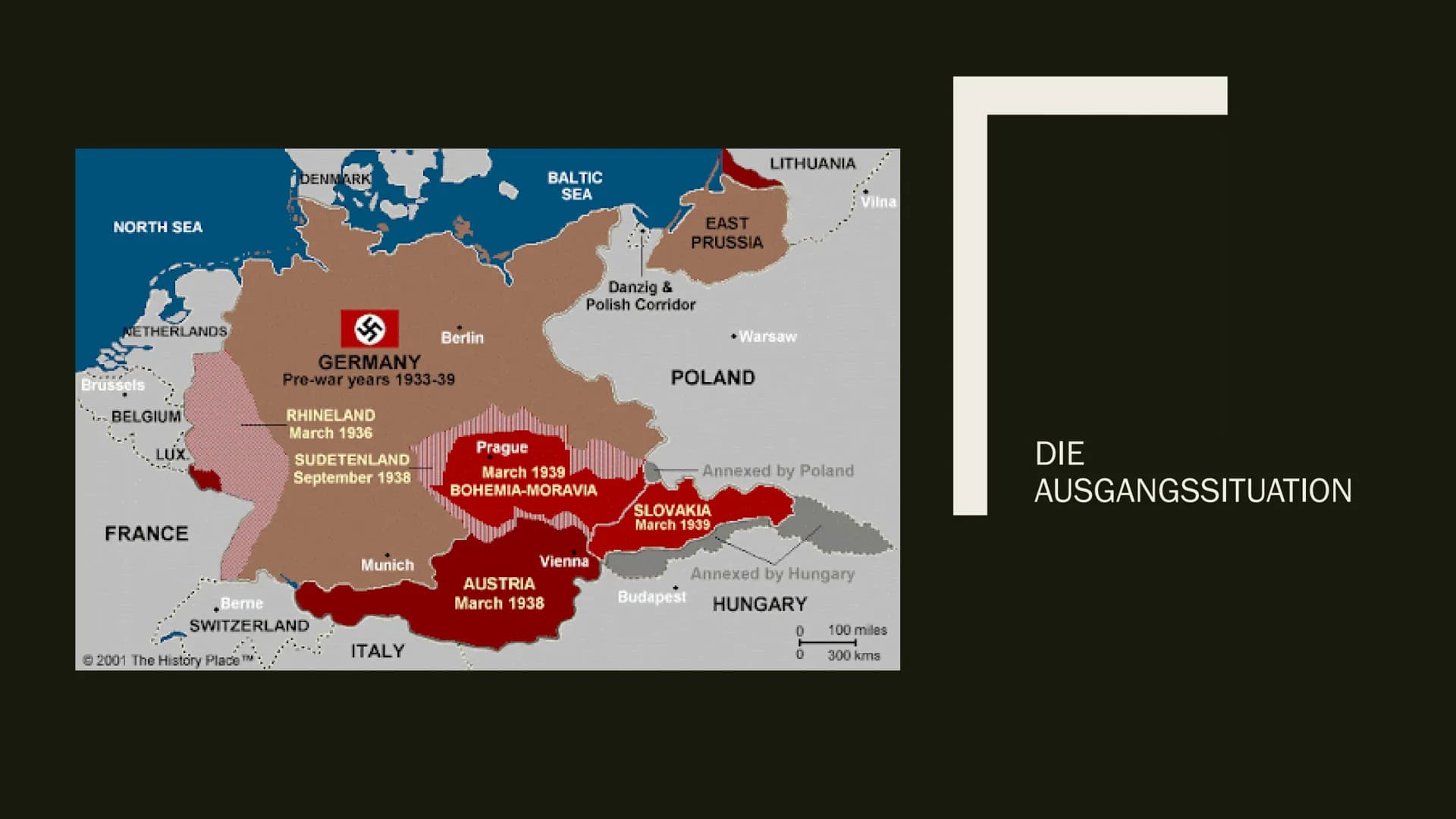 DIE NS-
AUBENPOLITIK
Eine Präsentation von AT
$ Gliederung
Ziele von Hitlers Außenpolitik
Die Ausgangssituation
Zweigleisige Außenpolitik 19