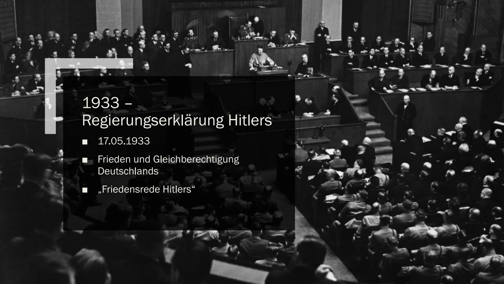 DIE NS-
AUBENPOLITIK
Eine Präsentation von AT
$ Gliederung
Ziele von Hitlers Außenpolitik
Die Ausgangssituation
Zweigleisige Außenpolitik 19