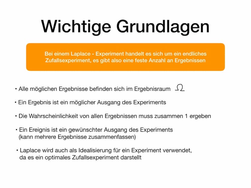 Berechnung:
A
B
Definition: Die jeweils möglichen Ereignisse haben alle
die gleiche Wahrscheinlichkeit
Laplace - Experiment
Handout
B
P(E)=

