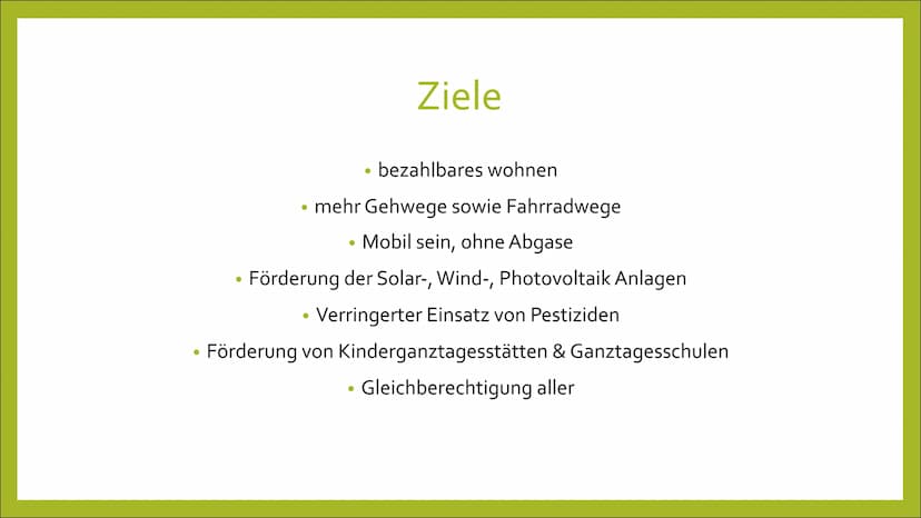 Die Grünen
Frances Kutz A A
Die Grünen
Deutschen Bundestag
für was steht die Partei
Ziele
wichtige Personen
Vorteil & Nachteil
Verbrennungsm