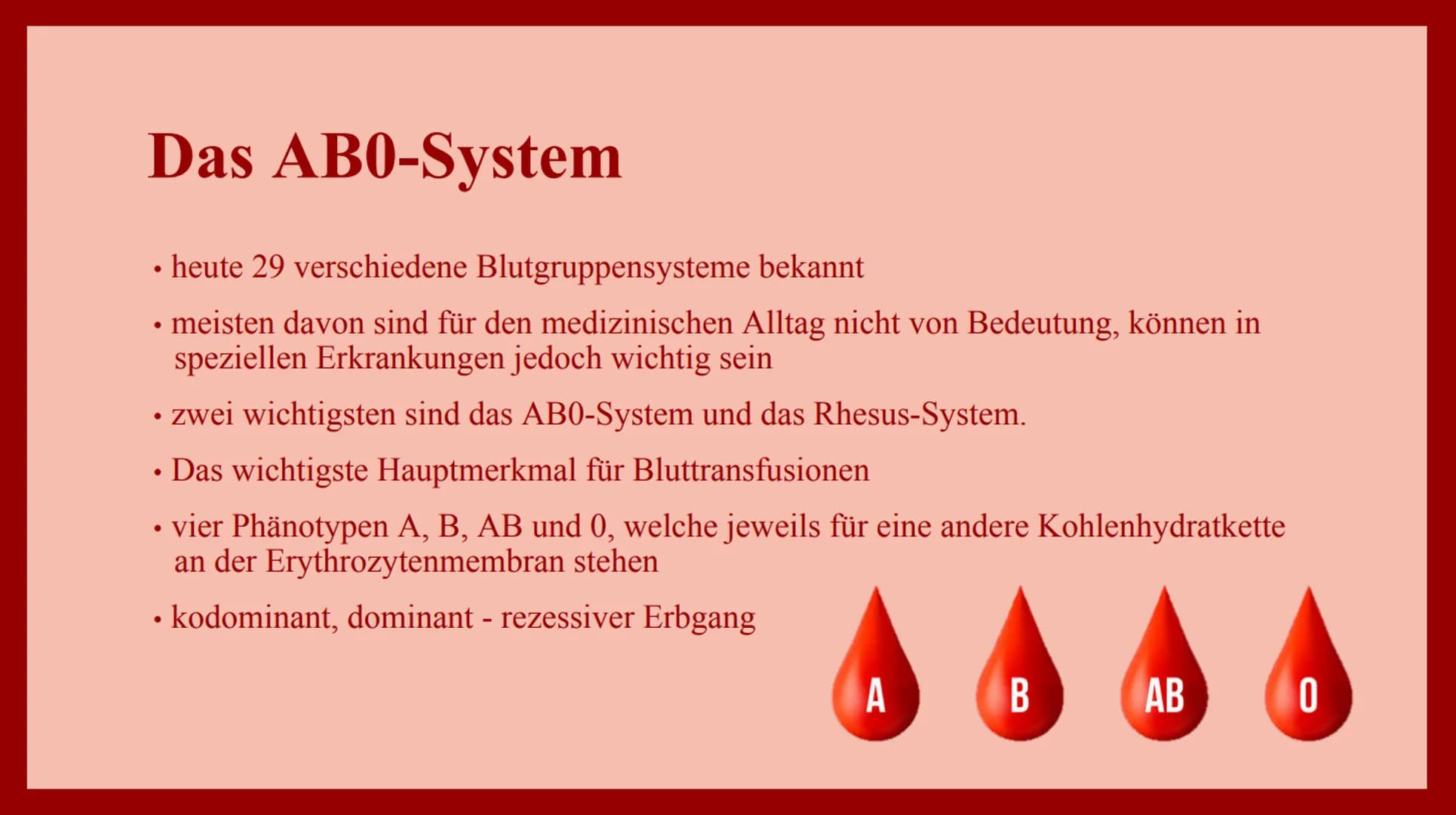 VERERBUNG DER
BLUTGRUPPEN
nach den Mendelschen Regeln 1. Das Blut und dessen Zusammensetzung
• ist ein Gewebe, das aus Blutzellen und einer 