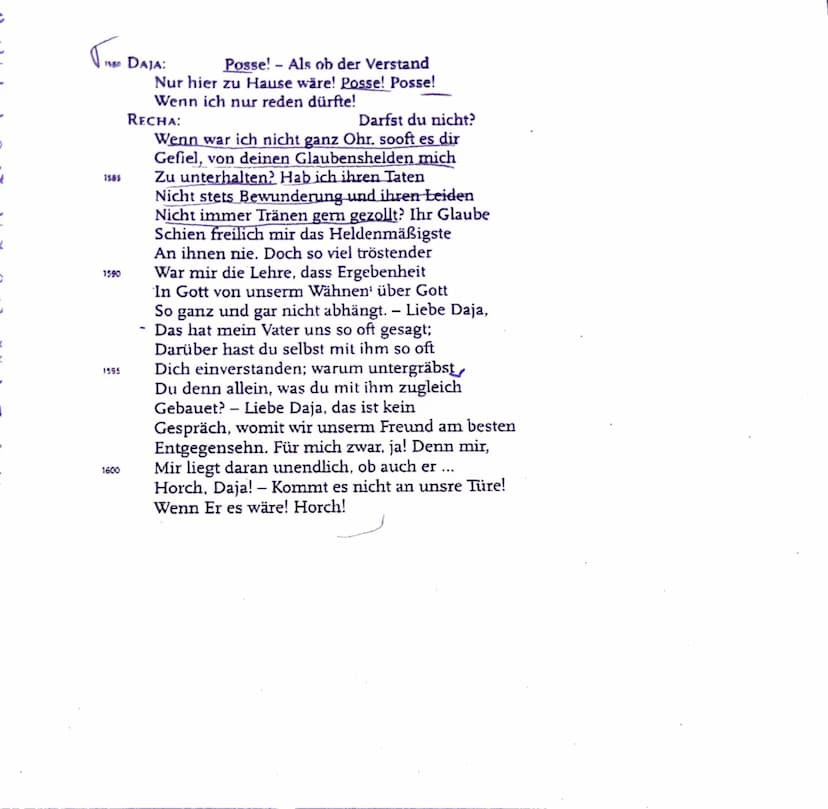 Deutschklausur Dr. A
Die vorliegende Szene Sternt
aus dem Drama,, Nathan der
Wise, welches con Gotthold
Ephraim Cessing verfasst
und 1779 ve
