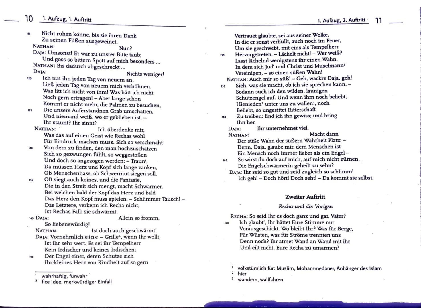 Deutschklausur Dr. A
Die vorliegende Szene Sternt
aus dem Drama,, Nathan der
Wise, welches con Gotthold
Ephraim Cessing verfasst
und 1779 ve
