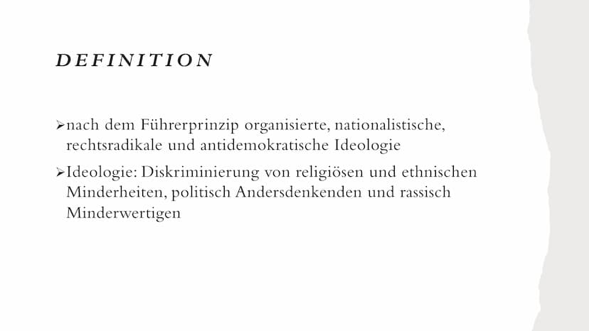 FASCHISMUS
IN ITALIEN
Marlene Pfäffle 9/2
0 GLIEDERUNG
1. Definition
2. Aufstieg
3. Benito Mussolini
4. Marsch auf Rom
5. Errichtung der Dik