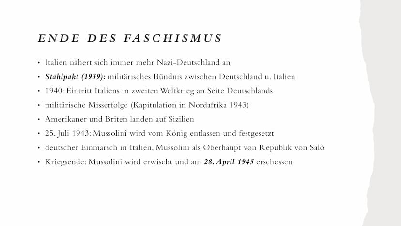 FASCHISMUS
IN ITALIEN
Marlene Pfäffle 9/2
0 GLIEDERUNG
1. Definition
2. Aufstieg
3. Benito Mussolini
4. Marsch auf Rom
5. Errichtung der Dik