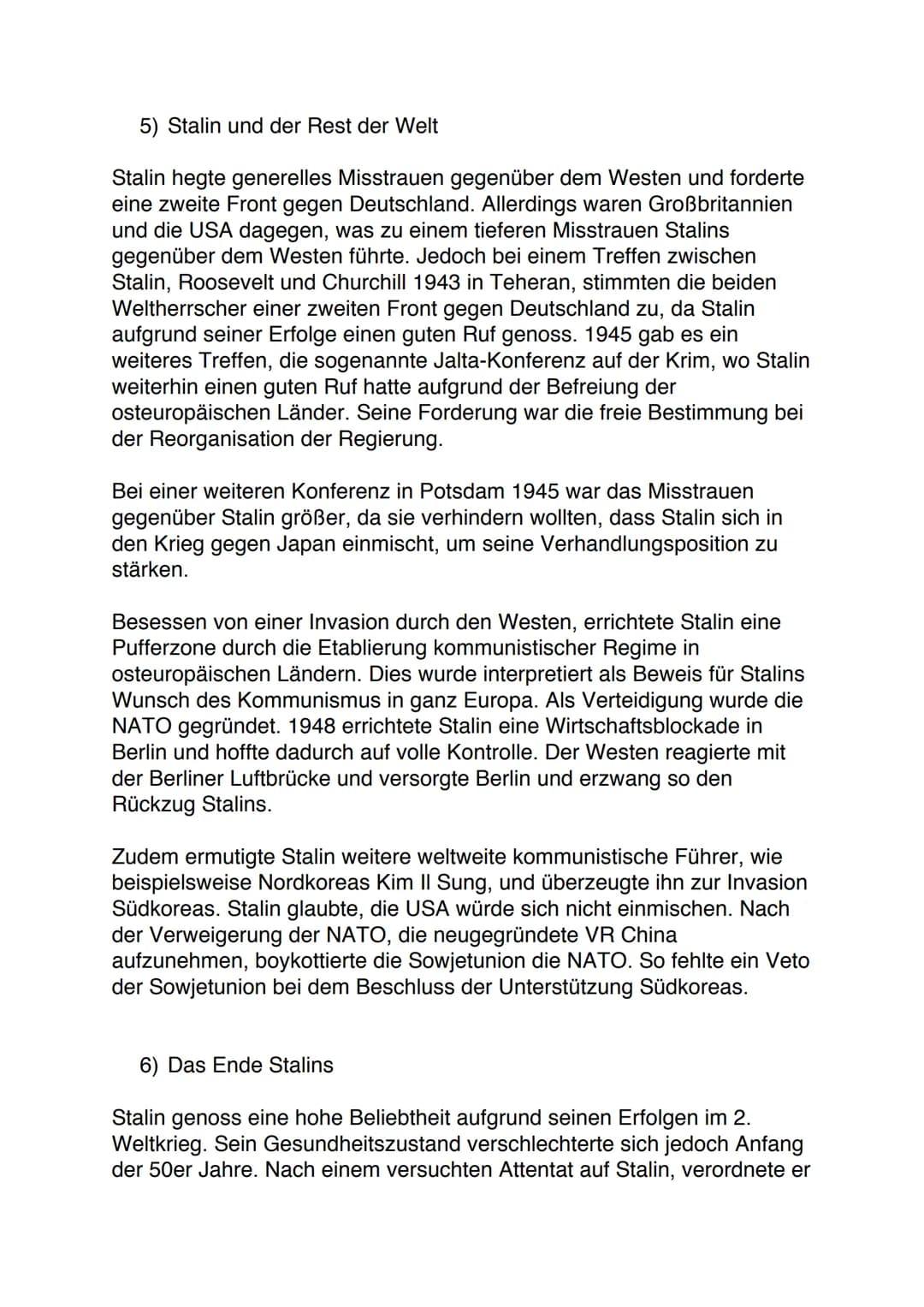 STALIN Stalin
1) Wer war Joseph Stalin?
Joseph Stalin wurde am 18. Dezember 1879 in einem russischen
Bauerndorf namens Gori geboren. Er war 