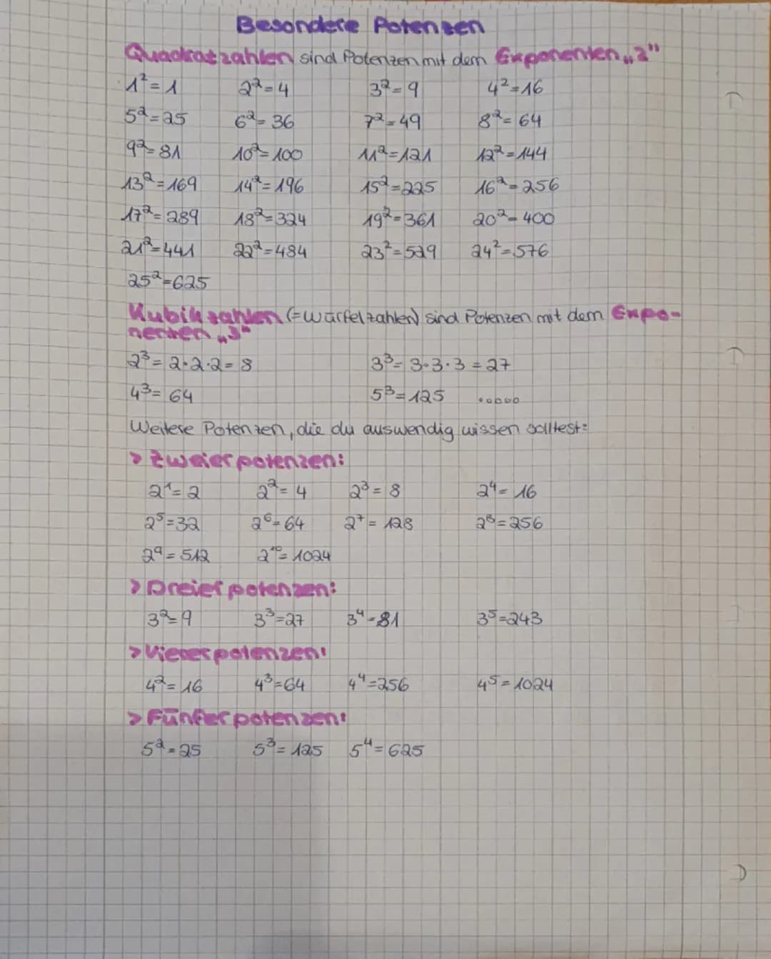 Potenzen
Potenzen als Kurzschreibweise
Produkte aus lauter gleichen Faktoren kann man vereinfu
cht schreiben:
5.5.5-5.5 5·5 = 5+
Palena
(-3)