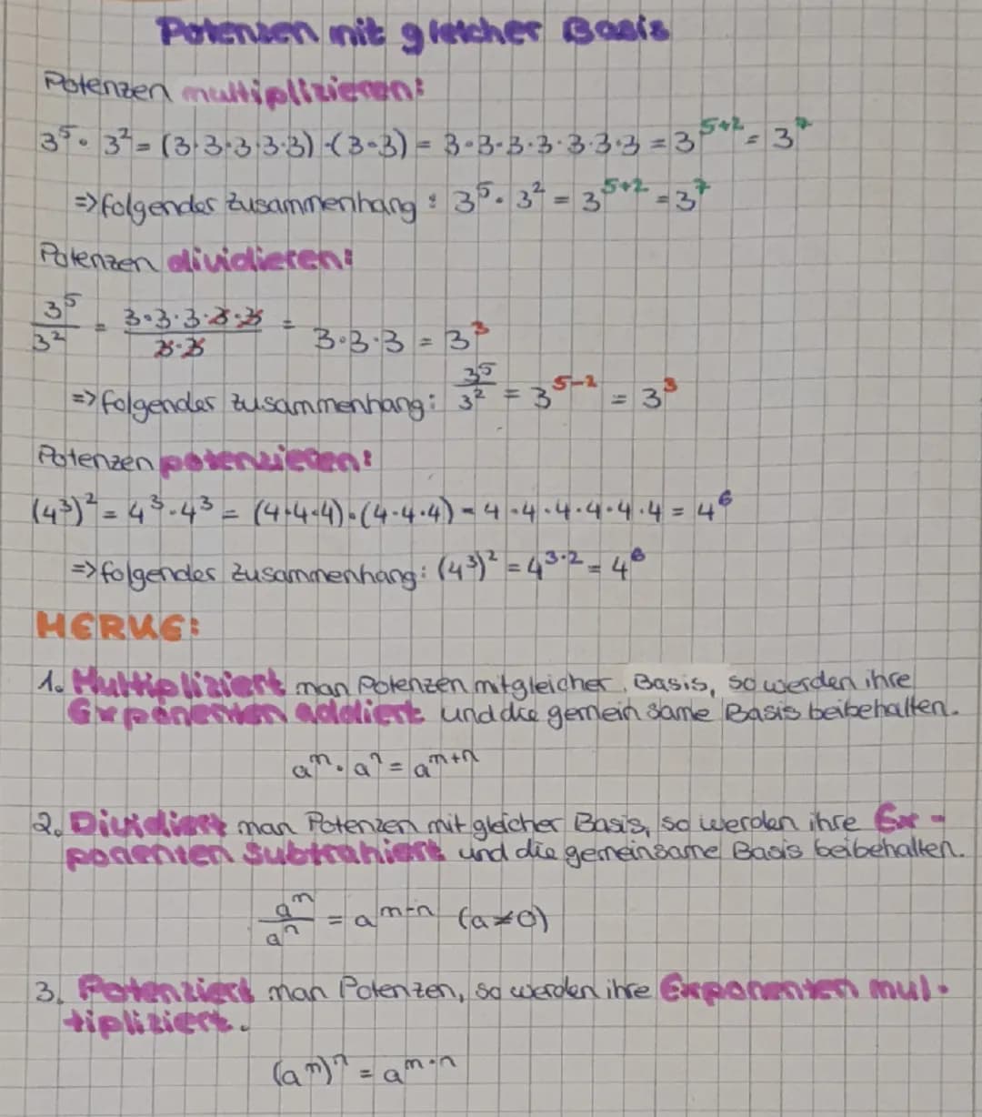 Potenzen
Potenzen als Kurzschreibweise
Produkte aus lauter gleichen Faktoren kann man vereinfu
cht schreiben:
5.5.5-5.5 5·5 = 5+
Palena
(-3)